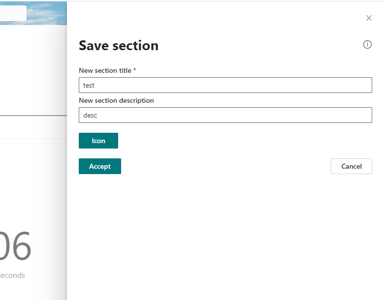 Save Section Form